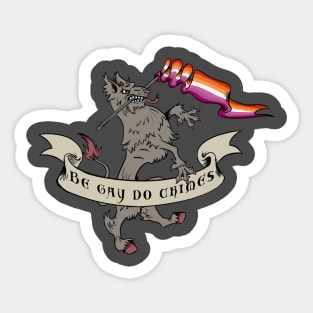 Lesbian Flag - Do Crimes Sticker
